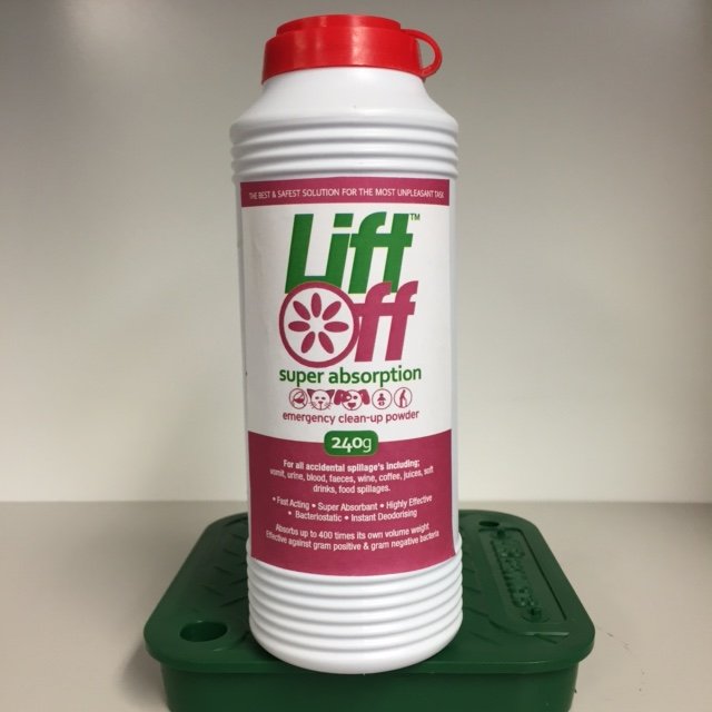 LiftOff Organic Emergency Clean Up Kit – 750 ml LiftOff Organic Trigger Spray Bottle plus LiftOff Emergency Clean Up Powder 250gm